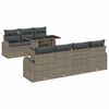 vidaXL Tuin Sofa Set 8 st Grijs Poly Rattan