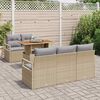 vidaXL Tuin Sofa Set met kussen 6 pcs beige en lichtgrijs