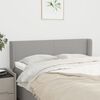 vidaXL Hoofdbord met randen 147x16x78/88 cm stof lichtgrijs