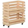 vidaXL Groentetrolley 37x30x80 cm massief grenenhout