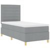 vidaXL Boxspring bed met matras Lichtgrijs 80 x 200 cm Stof