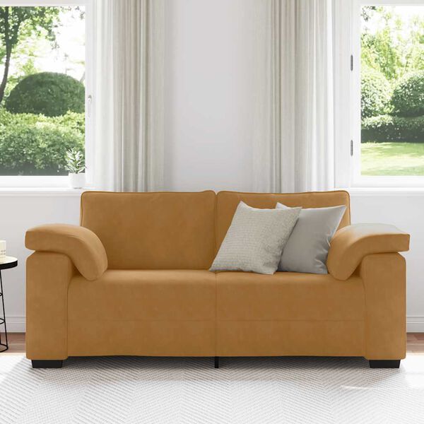 vidaXL Loveseat Sofa Bruin 180x77x82 cm Fluweel