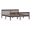 vidaXL Bedframe massief grenenhout donkerbruin 180x200 cm