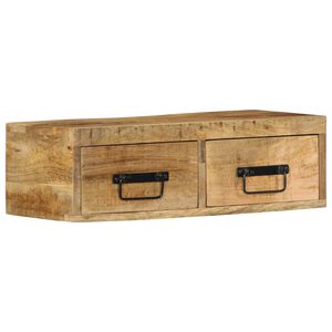 vidaXL Tv-meubel wandmontage 60x30x19 cm massief ruw mangohout
