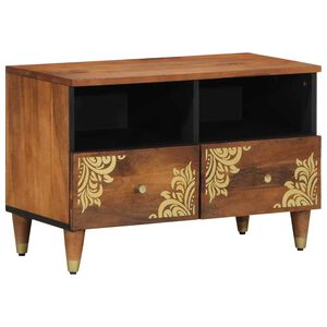 vidaXL TV-kast met lade Honingbruin 70 x 33 x 46 cm Massief Mango Hout