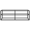 vidaXL Tv-meubel met gehard glas 120x40x40 cm zwart