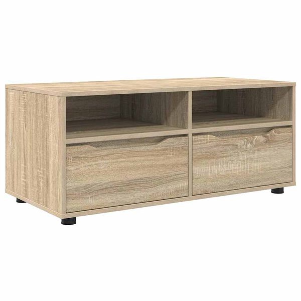 vidaXL TV-kast met lade Sonoma Eiken 100 x 48 x 43 cm Bewerkt hout