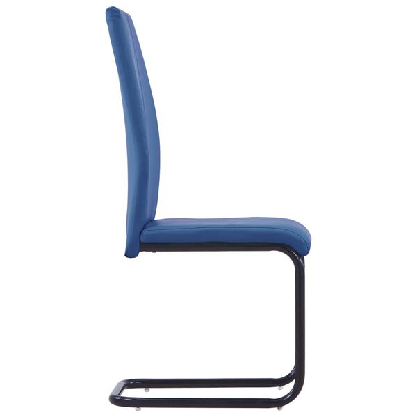 vidaXL Eetkamerstoelen 2 st kunstleer blauw