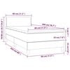 vidaXL Boxspring met matras fluweel donkergroen 80x200 cm
