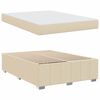 vidaXL Bedframe met matras Cr&egrave;me 160 x 200 cm Stof