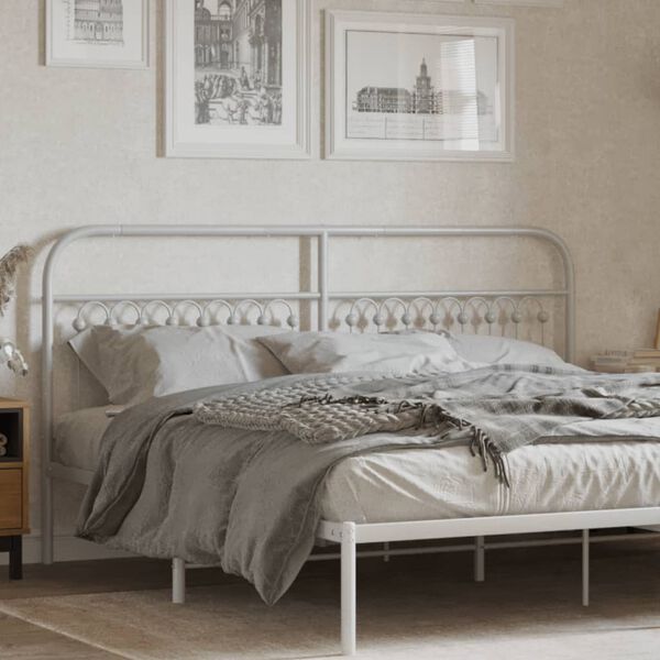 vidaXL Hoofdbord 180 cm metaal wit