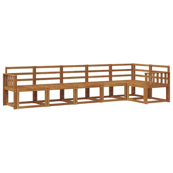 vidaXL Buiten bankenset 6 pcs Naturel Massief Acaciahout