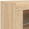 vidaXL Dressoir met LED-verlichting 283x37x67 cm sonoma eikenkleurig