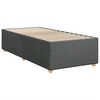 vidaXL Boxspring met matras stof donkergrijs 90x200 cm