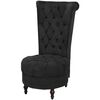 vidaXL Fauteuil hoge rugleuning stof zwart