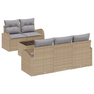 vidaXL Tuin Sofa Set Beige 55 x 55 x 37 cm poly rattan
