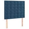 vidaXL Boxspring met matras fluweel donkerblauw 90x200 cm