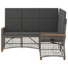 vidaXL Tuin Ligbank Set Grijs en Donkergrijs 164 x 164 x 112 cm
