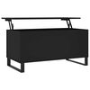 vidaXL Salontafel 90x44,5x45 cm bewerkt hout zwart