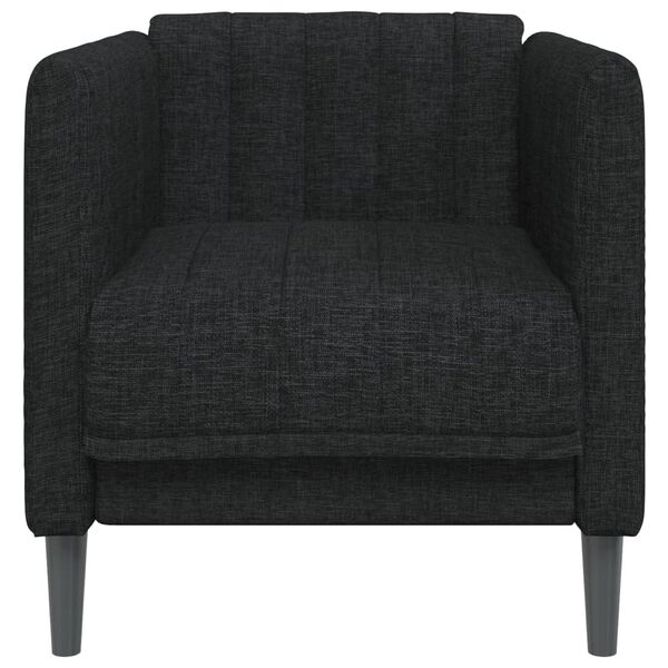 vidaXL Fauteuil stof zwart