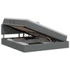vidaXL LED Opslagbed met Matras Donkergrijs 160 x 200 cm Stof