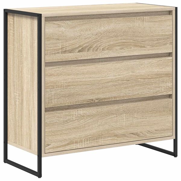 vidaXL Dressoir met lade Sonoma 79 x 36 x 75.5 cm Bewerkt hout