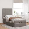 vidaXL Ottoman bed met matras en LED's 90x190cm stof taupe