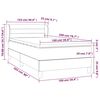 vidaXL Boxspring met matras stof lichtgrijs 100x200 cm