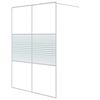 vidaXL Inloopdouchewand 140x195 cm transparant ESG-glas wit