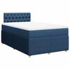vidaXL Boxspring met matras stof blauw 120x190 cm