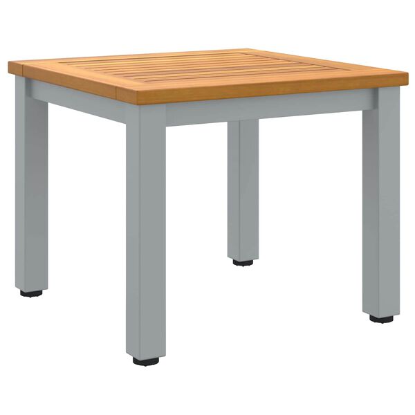 vidaXL Buiten Tafel Natuurlijk en Grijs 45 x 45 x 38 cm