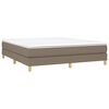 vidaXL Boxspring bed stof taupe 160x200 cm