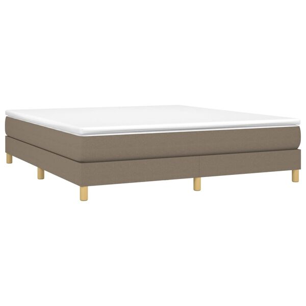 vidaXL Boxspring bed stof taupe 160x200 cm