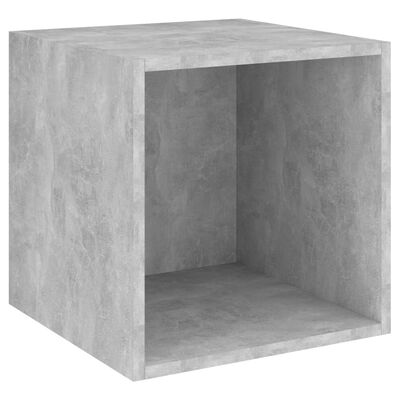 vidaXL Wandkasten 4 st 37x37x37 cm spaanplaat betongrijs