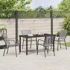 vidaXL Tuin eettafelset 5 pcs Antraciet Gepoedercoat staal