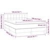 vidaXL Boxspring met matras en LED fluweel lichtgrijs 140x190 cm