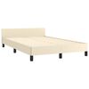 vidaXL Bedframe zonder matras 120x190 cm kunstleer cr&egrave;me