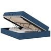 vidaXL Opbergbed met matras met matras Blauw 140 x 190 cm Polyester