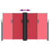vidaXL Windscherm uittrekbaar 140x600 cm rood