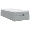 vidaXL Ottoman bed met matras 100x200cm stof lichtgrijs