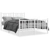 vidaXL Bedframe met hoofd- en voeteneinde metaal wit 120 x 190 cm
