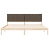 vidaXL Bedframe met Gevoerd Hoofdgedeelte Taupe 200 x 200 cm