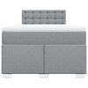 vidaXL Boxspring met matras stof lichtgrijs 120x200 cm