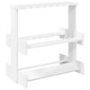 vidaXL Biljartkeu standaard Bewerkt hout 60 x 35 x 60 cm Glanzend Wit