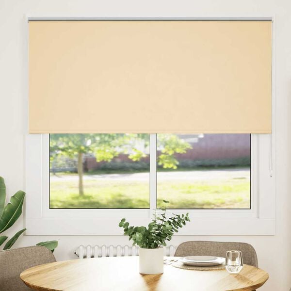 vidaXL Rolgordijn verduisterend 150x175 cm stofbreedte 146,6 cm beige