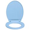 vidaXL Toiletbril soft-close en quick-release ovaal blauw