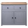 vidaXL Dressoir Panama Range 93x40x80 cm massief grenenhout grijs