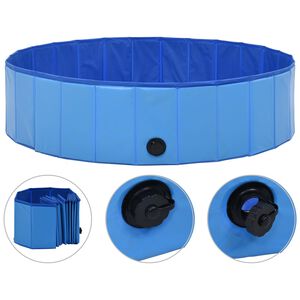 vidaXL Hondenzwembad inklapbaar 120x30 cm PVC blauw