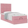 vidaXL Ottoman bed met matrassen 80x200cm fluweel roze