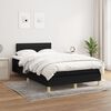 vidaXL Boxspring met matras stof zwart 120x190 cm